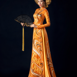 Taskopen Red Celebration Ao Dai Bridal Set
