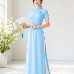 Taskopen Bamboo Print Ao Dai Midi Length