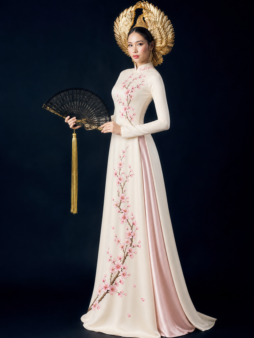 Taskopen Embroidered Collar Ao Dai Accessory Kit