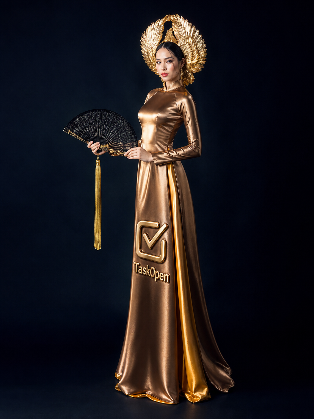 Taskopen Couple Matching Ao Dai Set